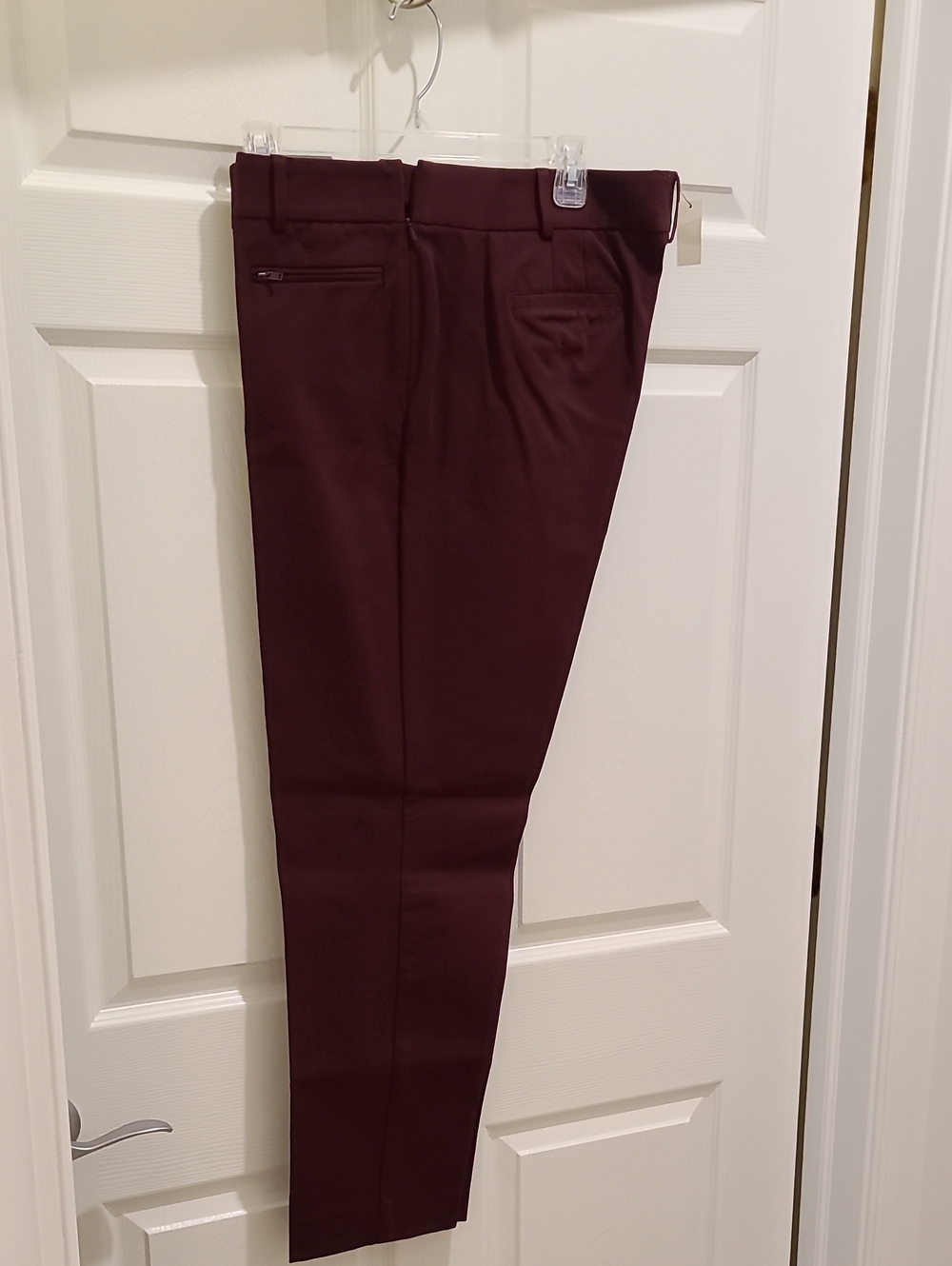 Talbots Women's Tailored Tapered Pants in Deep Burgundy